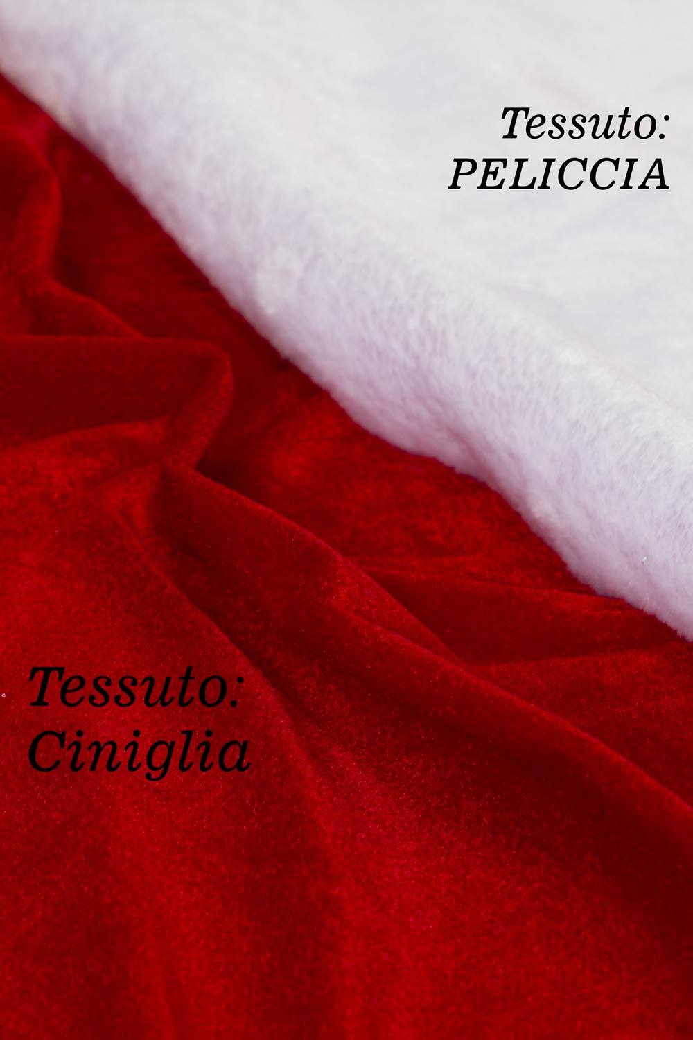 CAPPELLO BABBO NATALE CINIGLIA ROSSO